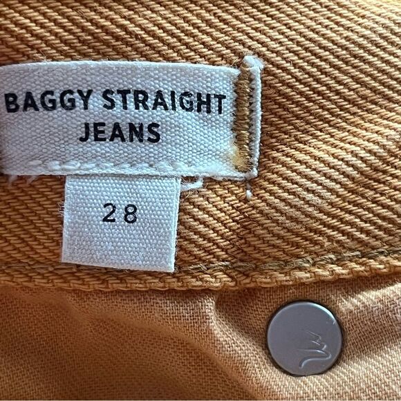 Madewell Baggy Straight Leg Jeans Size 28 Marigold Loose Fit Denim - Picture 7 of 9
